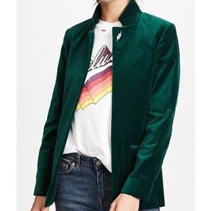 Zadig & Voltaire Volly Open Front Velvet Blazer